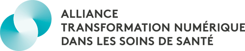 Signet en couleur de l'Alliance pour la transformation numérique dans les soins de santé – francais